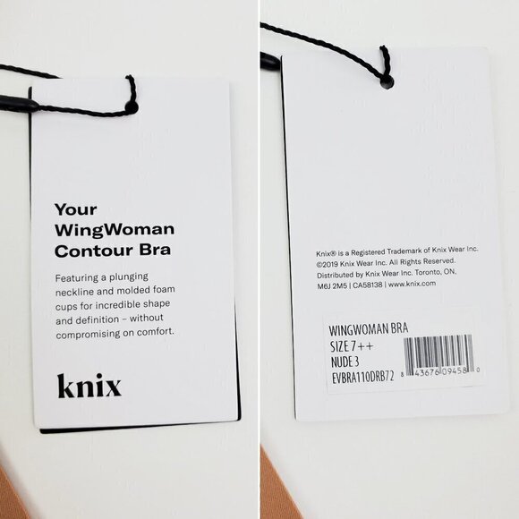 KNIX WingWoman Contour Bra Size 7++ (36/38G) Wireless Plunge Nude Comfort NWT - Picture 2 of 15